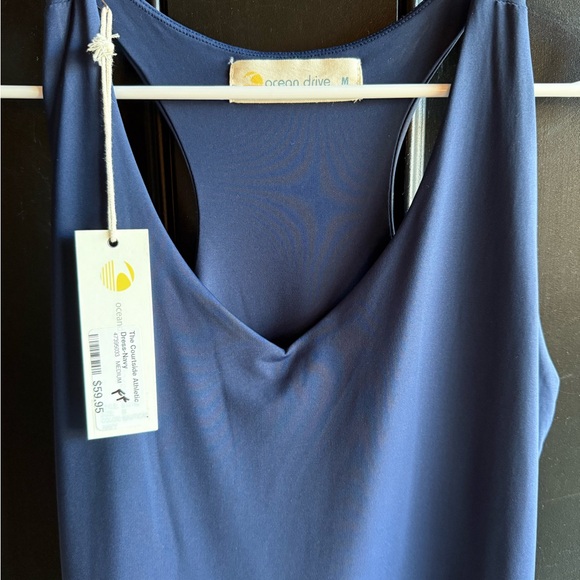 NWT Ocean Drive Clothing The Courtside Navy Athletic Dress Navy Size Medium - Picture 8 of 10